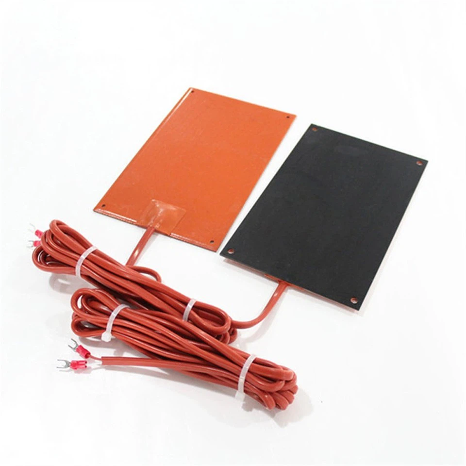 100degrees Insulated Flexible 12v Silicone Rubber Heater Pad